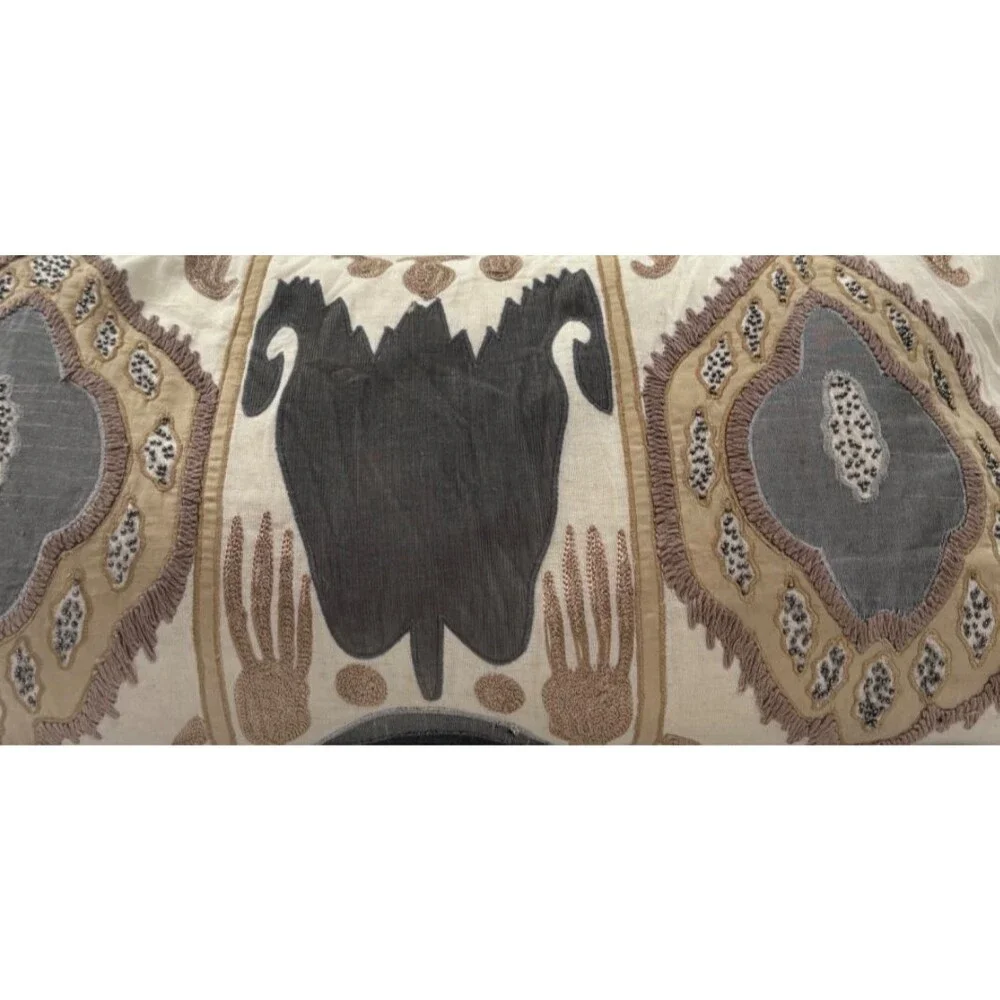 Pottery Barn Chiara Ikat Suzani Style Lumbar Pillow 14x26